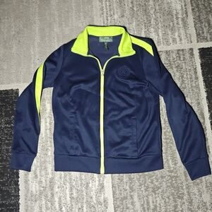 LAUREN RALPH LAUREN ACTIVE TRACK JACKET BLUE CREST GREEN WOMENS SIZE MEDIUM